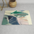 abstract pastel leaves 3 Rug Gallery Image 1