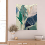 abstract pastel leaves 3 Wall Tapestry Gallery Image 2