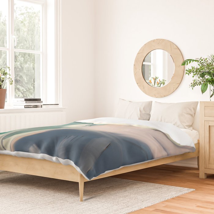 abstract pastel leaves 3 Duvet Cover Gallery Image 2