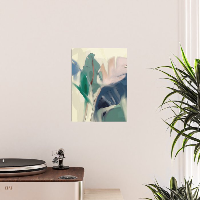 abstract pastel leaves 3 Poster Gallery Image 2
