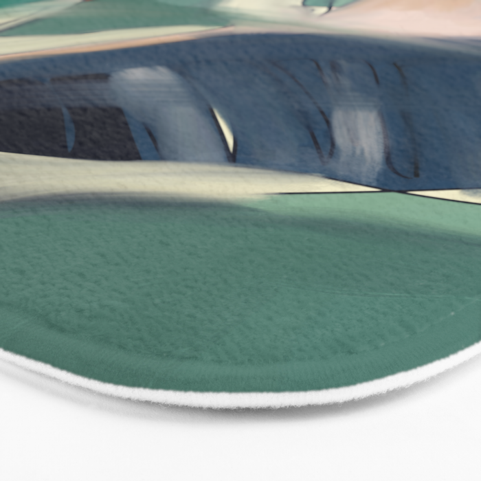 abstract pastel leaves 3 Bath Mat Gallery Image 3