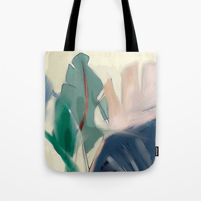 abstract pastel leaves 3 Tote Bag Gallery Image 1
