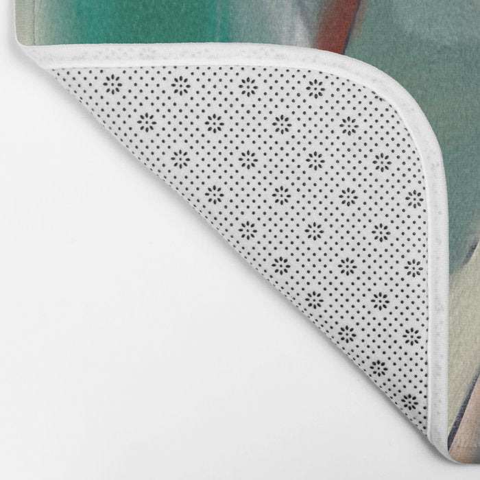 abstract pastel leaves 3 Bath Mat Gallery Image 2