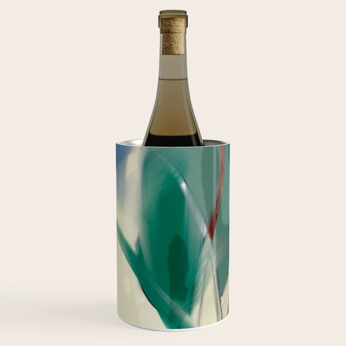 abstract pastel leaves 3 Wine Chiller Gallery Image 2