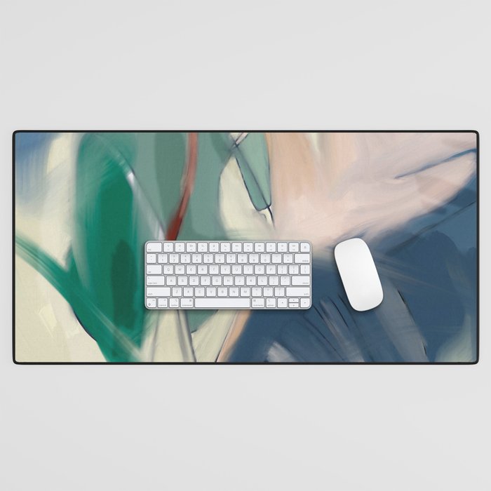 abstract pastel leaves 3 Desk Mat Gallery Image 1