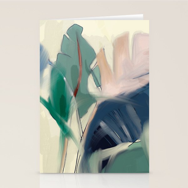 abstract pastel leaves 3 Stationery Card Gallery Image 1