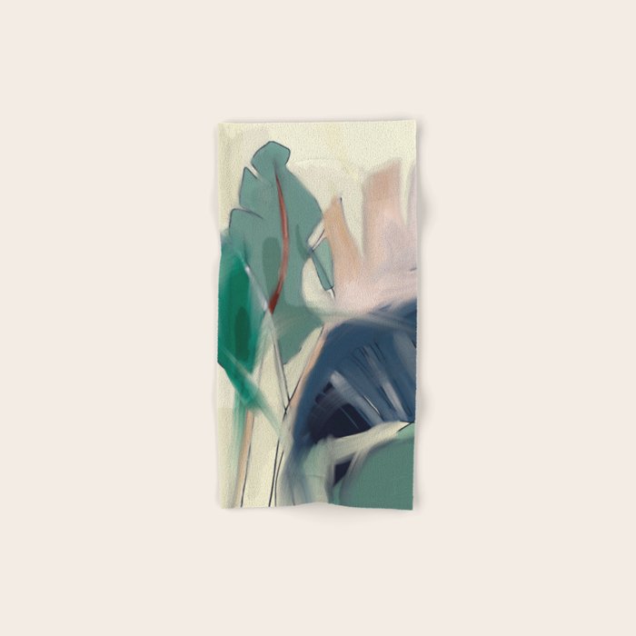 abstract pastel leaves 3 Bath Towel Gallery Image 1