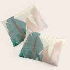 abstract pastel leaves 3 Pillow Sham Gallery Image 3