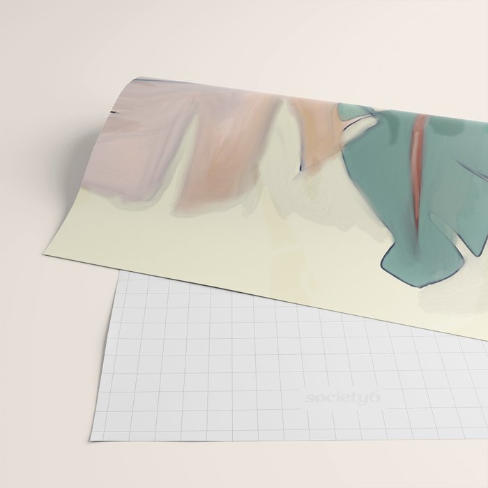 abstract pastel leaves 3 Wrapping Paper Gallery Image 2
