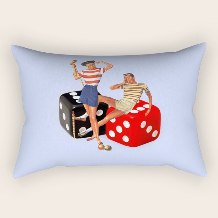 love game Rectangular Pillow Gallery Image 1