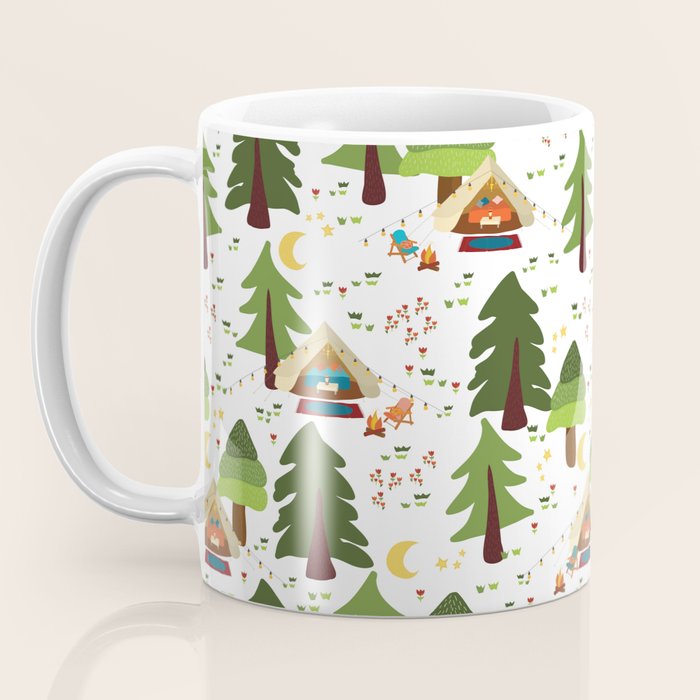 Glamping between trees. Campnight. Coffee Mug Gallery Image 3