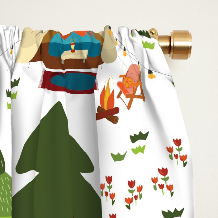 Glamping between trees. Campnight. Window Curtain Gallery Image 2
