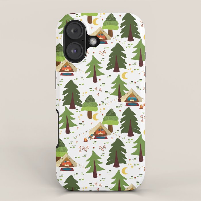 Glamping between trees. Campnight. iPhone Case Gallery Image 1