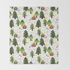 Glamping between trees. Campnight. Throw Blanket Gallery Image 2