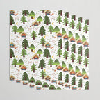 Glamping between trees. Campnight. Wrapping Paper Gallery Image 3