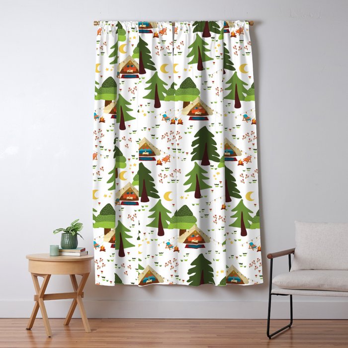 Glamping between trees. Campnight. Window Curtain Gallery Image 5