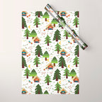 Glamping between trees. Campnight. Wrapping Paper Gallery Image 1