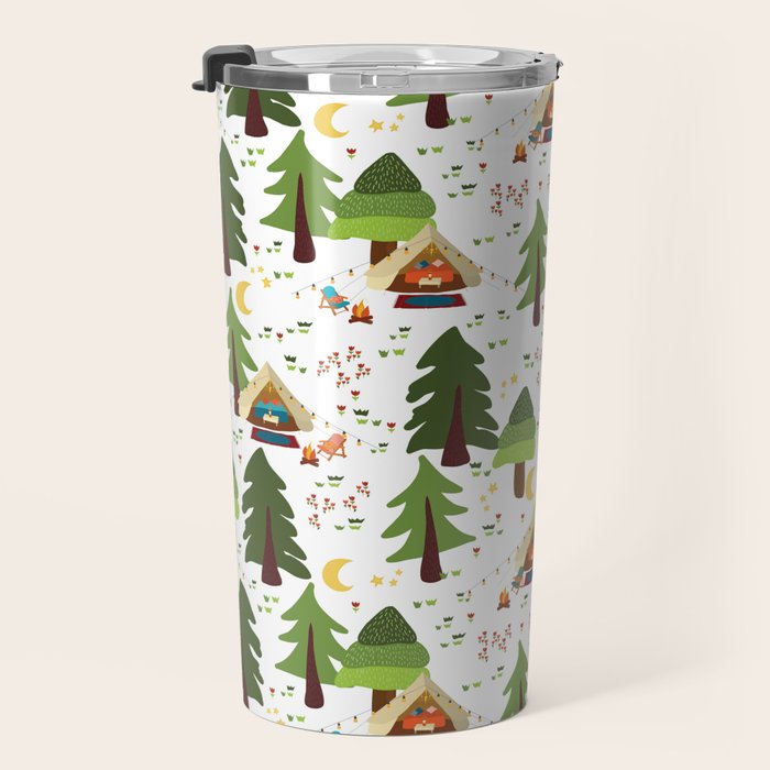 Glamping between trees. Campnight. Travel Mug Gallery Image 3
