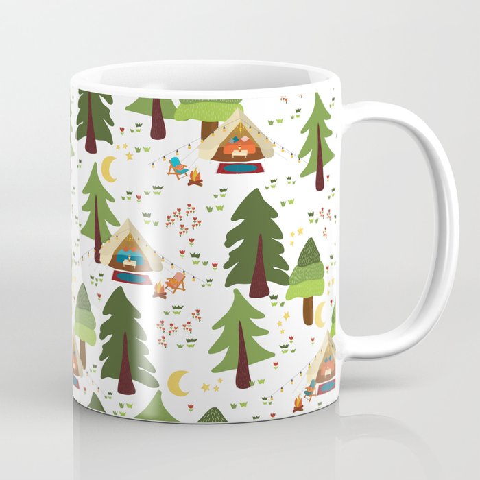 Glamping between trees. Campnight. Coffee Mug Gallery Image 1