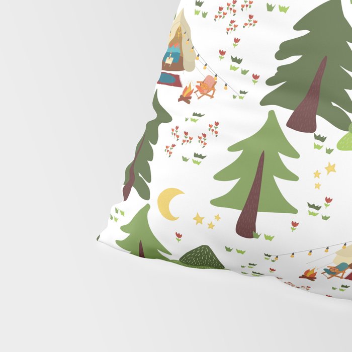 Glamping between trees. Campnight. Pillow Sham Gallery Image 4