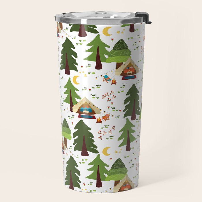 Glamping between trees. Campnight. Travel Mug Gallery Image 2