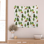 Glamping between trees. Campnight. Wall Tapestry Gallery Image 2