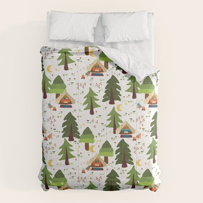 Glamping between trees. Campnight. Comforter Gallery Image 6