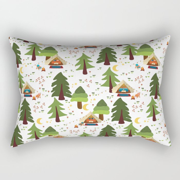Glamping between trees. Campnight. Rectangular Pillow Gallery Image 2