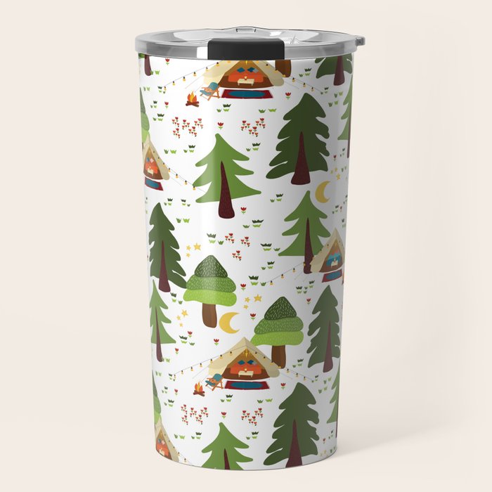 Glamping between trees. Campnight. Travel Mug Gallery Image 1