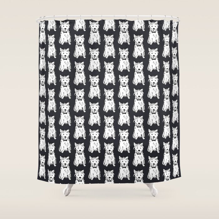 Milo the dog Shower Curtain Gallery Image 1
