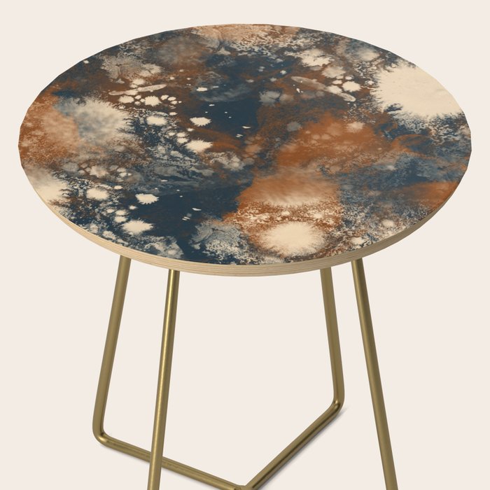Earth watercolor splashes Side Table Gallery Image 2