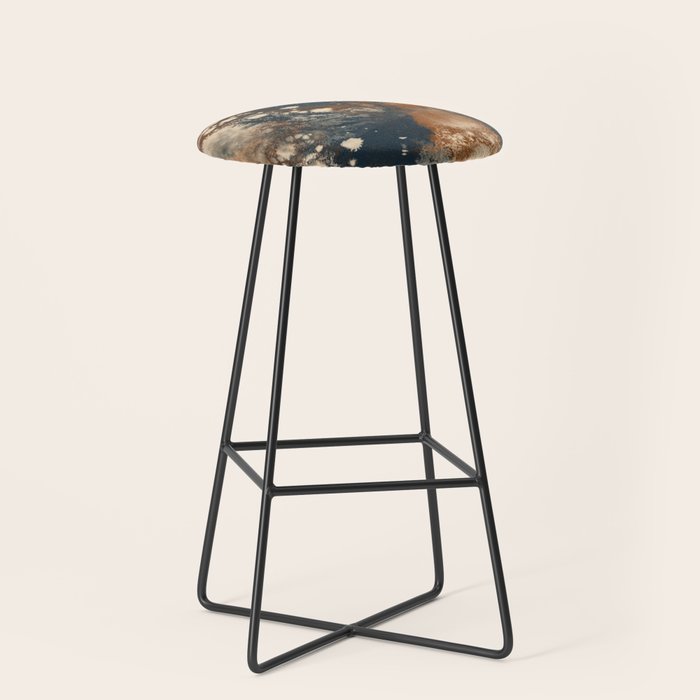 Earth watercolor splashes Stool Gallery Image 1
