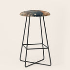 Earth watercolor splashes Stool Gallery Image 1