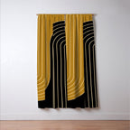 Two Tone Line Curvature IX Window Curtain Gallery Image 3
