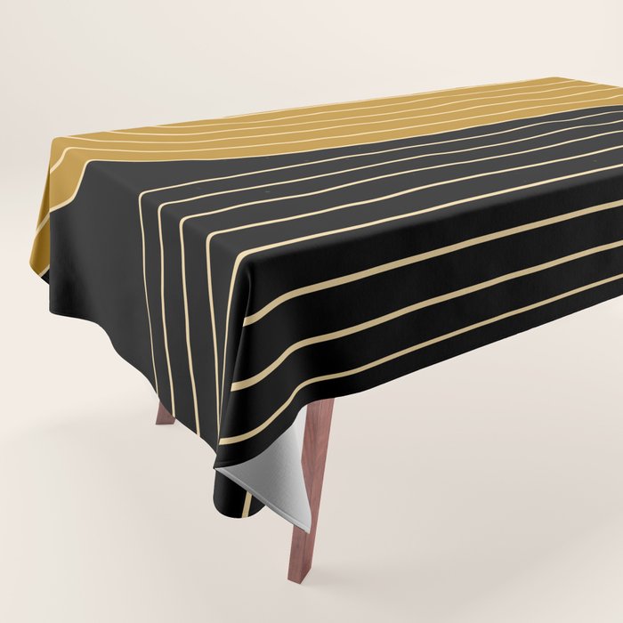 Two Tone Line Curvature IX Tablecloth Gallery Image 1