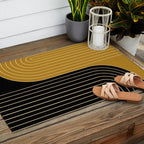 Two Tone Line Curvature IX Outdoor Rug Gallery Image 2