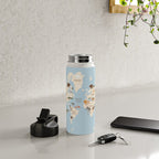 Illustrated Animal World Map Water Bottle Gallery Image 4