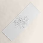 Minimal Line Art Magnolia Flowers Yoga Mat Gallery Image 1