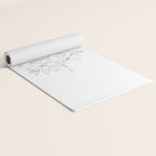 Minimal Line Art Magnolia Flowers Yoga Mat Gallery Image 2