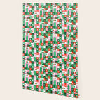 Modern christmas geometric mosaic art pattern Wallpaper Gallery Image 2