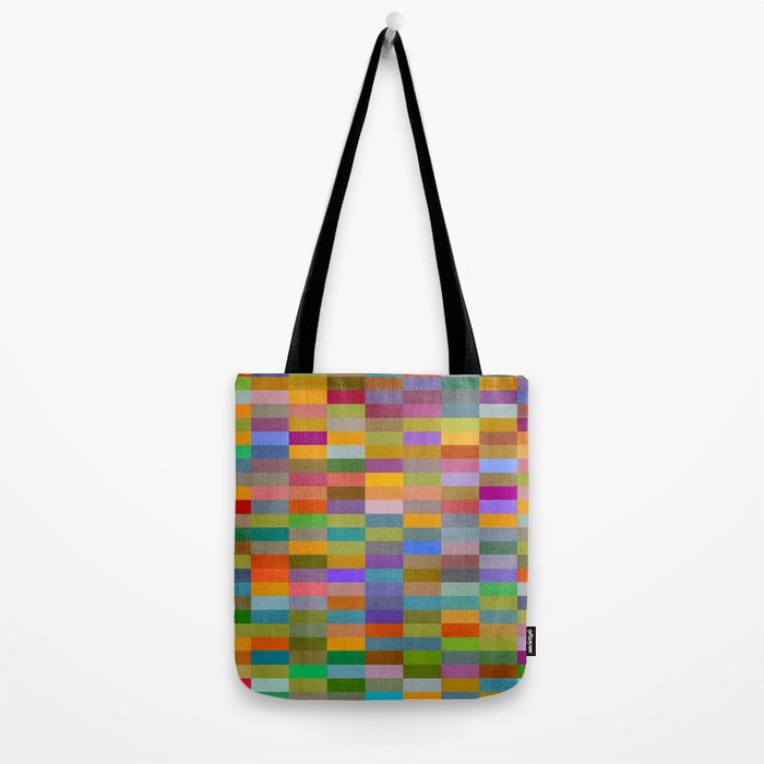 Colorful Mosaic Geometric Klee Tones 02 Tote Bag Gallery Image 2