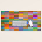 Colorful Mosaic Geometric Klee Tones 02 Desk Mat Gallery Image 1