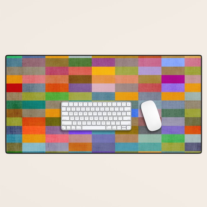 Colorful Mosaic Geometric Klee Tones 02 Desk Mat Gallery Image 1