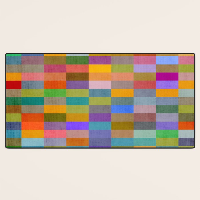 Colorful Mosaic Geometric Klee Tones 02 Desk Mat Gallery Image 3
