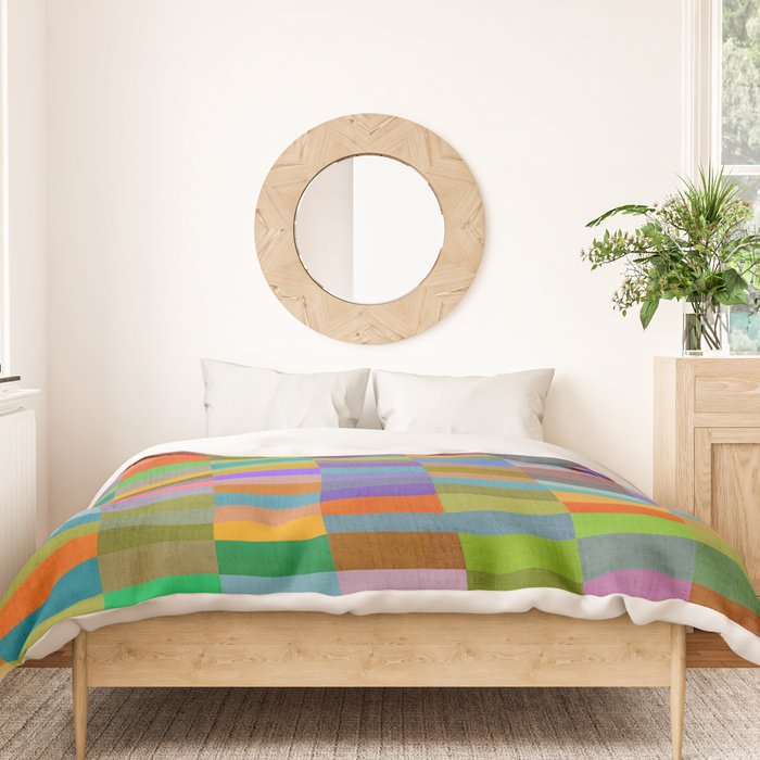 Colorful Mosaic Geometric Klee Tones 02 Duvet Cover Gallery Image 3