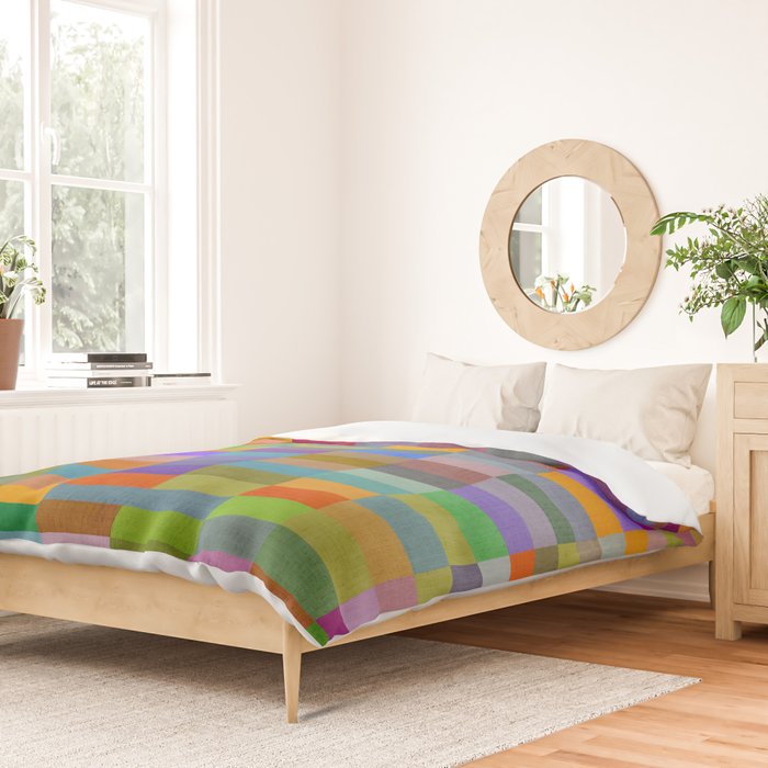 Colorful Mosaic Geometric Klee Tones 02 Duvet Cover Gallery Image 2