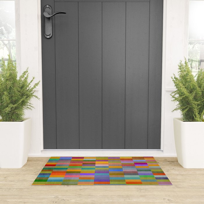 Colorful Mosaic Geometric Klee Tones 02 Welcome Mat Gallery Image 3