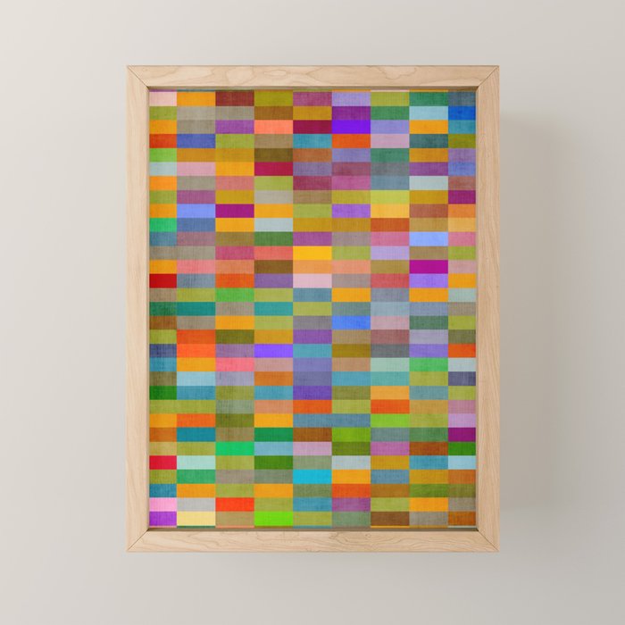 Colorful Mosaic Geometric Klee Tones 02 Mini Art Print Gallery Image 1