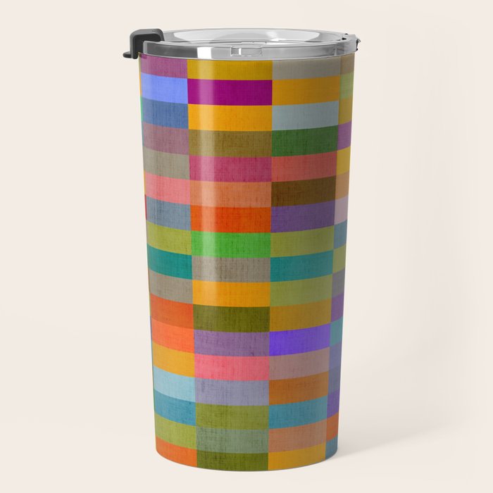 Colorful Mosaic Geometric Klee Tones 02 Travel Mug Gallery Image 3