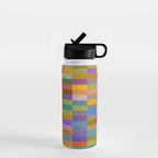 Colorful Mosaic Geometric Klee Tones 02 Water Bottle Gallery Image 1